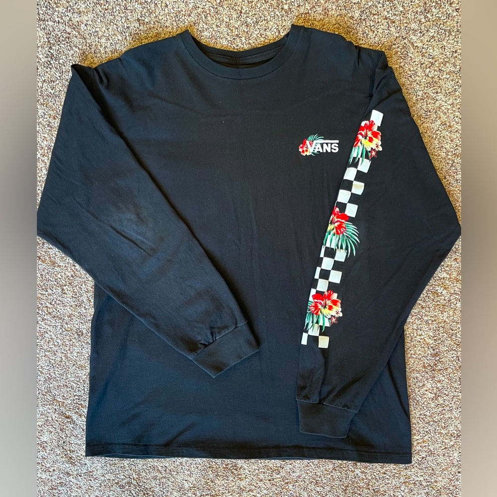 Vans Floral-Checkered Long-Sleeve Shirt!